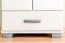 Schmaler Kleiderschrank | 2 Drehtüren | 1 Schublade | 8 Fächer | mit Kleiderstange | 50 cm breit | Farbe: Weiß Abbildung