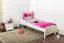 Bettrahmen für Kinder / Kinderbett 80 x 200 cm | Massivholz: Kiefer | Weiß Lackiert Abbildung