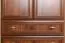 88 cm breiter Kleiderschrank mit 2 Türen und 2 Schubladen | Farbe: Dunkelbraun | Tiefe: 49 cm Abbildung