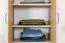 Kleiderschrank | 2 Drehtüren | 1 Schublade | 8 Fächer | mit Kleiderstange | 50 cm breit | Farbe: Braun Abbildung
