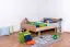 Bettrahmen für Kinder / Kinderbett 140 x 200 cm | Massivholz: Buche | Natur Lackiert Abbildung