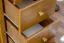 Kleiderschrank | 1 Drehtür | 4 Schubladen | 80 cm breit | Massivholz | Farbe: Eiche Abbildung