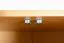 Kleiderschrank | 2 Drehtüren | 1 Fach | mit Kleiderstange | 92 cm breit | Massivholz | Farbe: Natur Abbildung