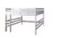 Breites Jugendhochbett 160 x 200 cm | Massivholz: Buche | Weiß Lackiert | umbaubar in Einzelbett | Premium-Qualität | inkl. Rollrost Abbildung