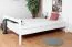 Doppelbett-Hochbett Massivholz Buche | Matratzenmaß: 120 x 190 cm | Natur Lackiert | umbaubar in Einzelbett | Premium-Qualität | inkl. Rollrost Abbildung