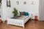 Bettrahmen für Kinder / Kinderbett 140 x 200 cm | Massivholz: Buche | Weiß Lackiert Abbildung