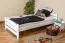 Kinderbett 100 x 200 cm | Massivholz: Buche | Weiß Lackiert Abbildung
