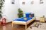 Bettrahmen für Kinder / Kinderbett 90 x 200 cm | Massivholz: Kiefer | Natur Lackiert Abbildung