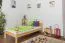Bettrahmen für Kinder / Kinderbett 90 x 200 cm | Massivholz: Kiefer | Natur Lackiert Abbildung