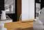 Kleiderschrank | 2 Drehtüren | 6 Fächer | 2 Schubladen | mit Kleiderstange | 90 cm breit | Massivholz | Farbe: Braun / Weiß Abbildung