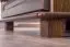 Kleiderschrank | 2 Drehtüren | 1 Schublade | 4 Fächer | mit Kleiderstange | 80 cm breit | Massivholz | Farbe: Nuss Abbildung