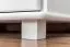 Schmaler Kleiderschrank | 1 Drehtür | 4 Schubladen | mit Kleiderstange | 80 cm breit | Massivholz Kiefer | Farbe: Weiß Abbildung