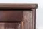 Kleiderschrank | 2 Drehtüren | 2 Schubladen | 4 Fächer | mit Kleiderstange | 80 cm breit | Massivholz | Farbe: Nuss Abbildung