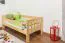 Bettrahmen für Kinder / Kinderbett 90 x 200 cm | Massivholz: Kiefer | Natur Lackiert Abbildung