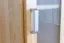 40 cm breiter Kleiderschrank mit 1 Tür, 4 Fächern und 2 Schubladen aus Massiv-Holz | Farbe: Natur | Tiefe: 50 cm Abbildung