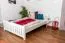 Bettrahmen für Kinder / Kinderbett 140 x 200 cm | Massivholz: Buche | Weiß Lackiert Abbildung