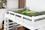 Doppelbett-Hochbett Massivholz Buche | Matratzenmaß: 120 x 190 cm | Natur Lackiert | umbaubar in Einzelbett | Premium-Qualität | inkl. Rollrost Abbildung