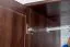 Kleiderschrank | 2 Drehtüren | 2 Schubladen | 4 Fächer | mit Kleiderstange | 80 cm breit | Massivholz | Farbe: Nuss Abbildung