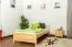 Bettrahmen für Kinder / Kinderbett 90 x 200 cm | Massivholz: Kiefer | Natur Lackiert Abbildung