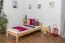 Bettrahmen für Kinder / Kinderbett 90 x 200 cm | Massivholz: Kiefer | Natur Lackiert Abbildung
