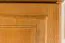 Kleiderschrank | 3 Drehtüren | 4 Fächer | mit Kleiderstange | 120 cm breit | Massivholz | Farbe: Erle Abbildung