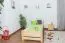 Bettrahmen für Kinder / Kinderbett 90 x 200 cm | Massivholz: Kiefer | Natur Lackiert Abbildung