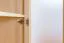 40 cm breiter Kleiderschrank mit 1 Tür, 4 Fächern und 2 Schubladen aus Massiv-Holz | Farbe: Natur | Tiefe: 50 cm Abbildung