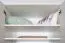 Kleiderschrank | 2 Drehtüren | Keine Schublade | 2 Fächer | mit Kleiderstange | 84 cm breit | Farbe: Weiß Abbildung
