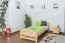Bettrahmen für Kinder / Kinderbett 90 x 200 cm | Massivholz: Kiefer | Natur Lackiert Abbildung