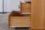 Kleiderschrank | 3 Drehtüren | 2 Schubladen | 5 Fächer | mit Kleiderstange | 135 cm breit | Massivholz | Farbe: Erle Abbildung