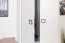 Kleiderschrank | 2 Drehtüren | Keine Schublade | 2 Fächer | mit Kleiderstange | 84 cm breit | Farbe: Weiß Abbildung