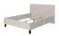 Doppelbett | neutrales Design | Farbe: Kaschmir | Liegefläche: 160 x 200 cm | Beine: Schwarz | ABS-Kantenschutz