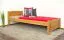 Einzelbett / Gästebett Kiefer massiv Vollholz Erlefarben 80, inkl. Lattenrost - 80 x 200 cm (B x L) 