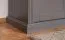Vitrine Lotofaga 08, Farbe: Grau / Walnuss - 132 x 67 x 48 cm (H x B x T)