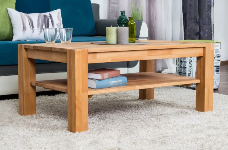 Couchtisch Wooden Nature 124 Kernbuche massiv - 105 x 65 x 45 cm (B x T x H)