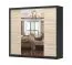 Schiebetürenschrank / Kleiderschrank mit Spiegel Eiche / Schwarz | Gorski 71 | 218 x 233 x 61 cm | 3 Türen | 12 Fächer | viel Stauraum | eckig