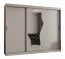 Schiebetürenschrank / Kleiderschrank Lagginhorn 24, Farbe: Kaschmir, 2,5 Meter breit, zwei Kleiderstangen, 10 Fächer, Aluminiumschienen, eine Spiegeltür