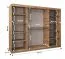 Schiebetürenschrank / Kleiderschrank Lagginhorn 24, Farbe: Kaschmir, 2,5 Meter breit, zwei Kleiderstangen, 10 Fächer, Aluminiumschienen, eine Spiegeltür