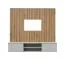 Wohnwand | Farbe: Perla Grau / Eiche Artisan | Push-to-open Funktion | Maße: 160 x 35 x 148 cm | 1 TV-Unterschrank | modernes Design
