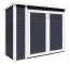 Gartenschrank / Geräteschrank Ilsede 01, Anthrazit - Elementgartenschrank, Grundfläche: 1,65 m², Flachdach