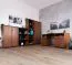 Regal Mojokerto 14, Farbe: Walnuss / Schwarz - Abmessungen: 194 x 70 x 39 cm (H x B x T)