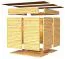 Gerätehaus / Gartenhaus 1,99 x 2,51 Meter (inkl. Dach) | aus Holz | aus vorgefertigten Elementen| unbehandelt | mit Pultdach Abbildung