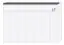 Oberer Rahmen für Drehtürenschrank / Kleiderschrank Faleasiu und Anbaumodule, 2er Set, Farbe: Weiß - Breite: 136 cm / 181 cm