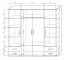 Drehtürenschrank / Kleiderschrank Pamulang 16, Farbe: Sonoma Eiche - Abmessungen: 200 x 200 x 60 cm (H x B x T)