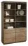 Breites Regal / Bücherregal mit acht Fächer Fazenda 06, Eiche teilmassiv, Dunkelbraun, 201 x 119 x 41 cm, Zeitloser Stil, geölt / gewachst, Echtholz Furnier
