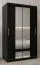 120 cm breiter Kleiderschrank mit 5 Fächern und 2 Türen | Farbe: Schwarz Abbildung