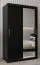 120 cm breiter Kleiderschrank mit 5 Fächern und 2 Türen | Farbe: Schwarz Abbildung