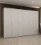Kleiderschrank / Drehtürenschrank Korab 55, Farbe: Kaschmir, Griffe: Gold, vier Fächer, 3 Meter breit, vier Kleiderstangen, Soft-Close-Funktion, sechs Türen