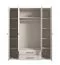 Drehtürenschrank | 2 Spiegeltüren | Farbe: Kaschmir | 2 Schubladen | Maße: 179,5 x 56 x 210,5 cm | Kleiderschrank | 1 Kleiderstange | 11 Fächer