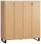 Barschrank Patitas 03, Farbe: Eiche - Abmessungen: 122 x 112 x 47 cm (H x B x T)